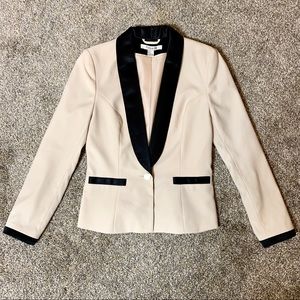 Cream & Black Satin Jacket